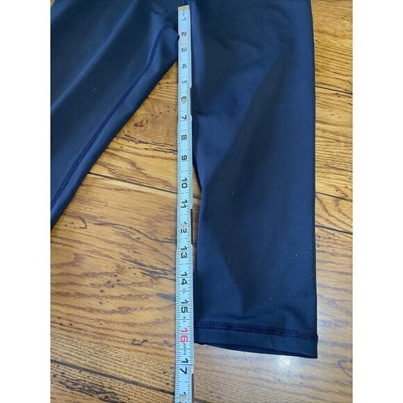 𝅺ZYIA Black High Waisted Crop Leggings Size 4 casual workout comfort running - Picture 7 of 7